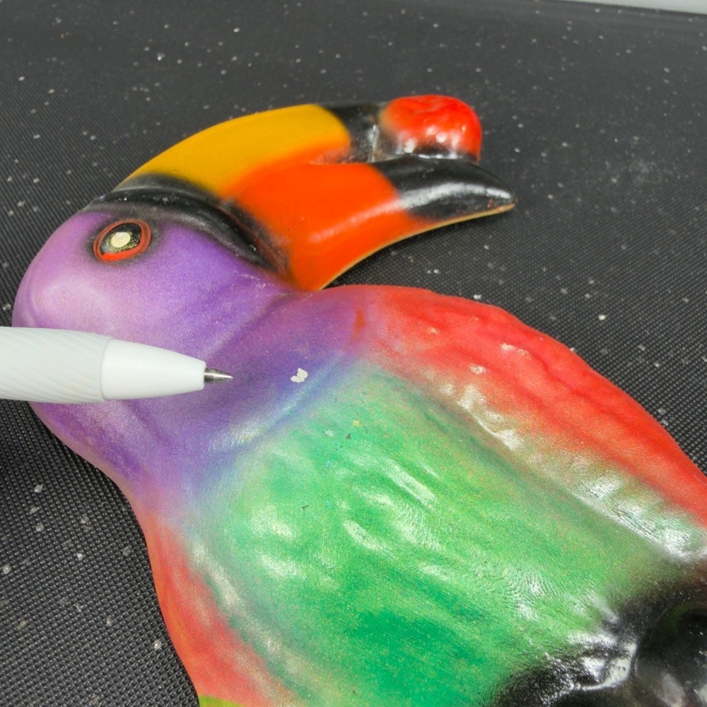 Vintage Ceramic Toucan Wall Hanging Tropical Bird Figurine Multi Color Decor VTG - Picture 4 of 10